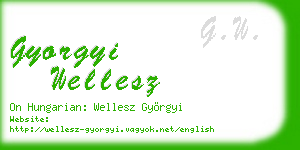 gyorgyi wellesz business card