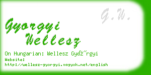 gyorgyi wellesz business card